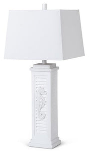 Set of Two 32" White Table Lamp Coastal With White Shade