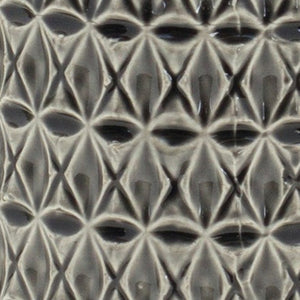 8" Gray Geometric Bud Terracotta Table Vase