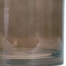 6" Brown Cylinder Glass Table Vase