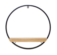 17" X 6" Brown Metal Circle Hanging Dimensional Sculpture