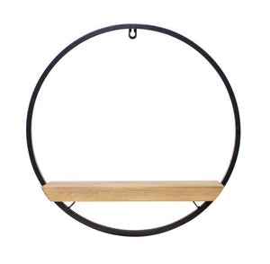 17" X 6" Brown Metal Circle Hanging Dimensional Sculpture
