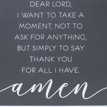 20" X 20" Gray And White Thankful Prayer Square Prayer Wall Decor