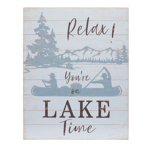 Set of Two White Black And Blue Trees, Lake Lake Wood Framed Art