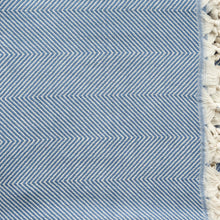 50" X 60" Gray Woven Cotton Herringbone Throw Blanket with Fringe
