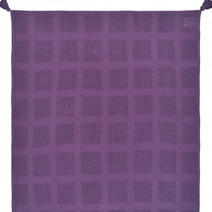 50" X 60" Navy Blue Woven Cotton Throw Blanket with Tassels