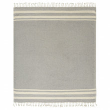 50" X 60" Orange Woven Cotton Striped Throw Blanket with Fringe