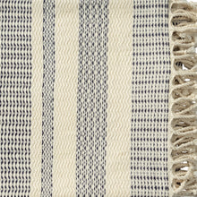 50" X 60" Orange Woven Cotton Striped Throw Blanket with Fringe