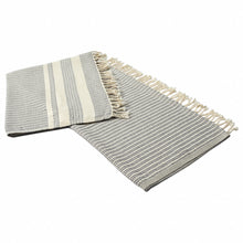 50" X 60" Orange Woven Cotton Striped Throw Blanket with Fringe