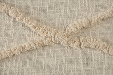 60" X 50" Cream Woven Cotton Throw Blanket with Fringe