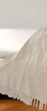 50" X 60" Gray Woven Cotton Throw Blanket with Fringe