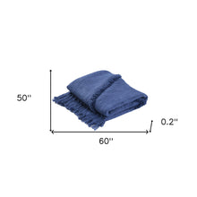 50" X 60" Gray Woven Cotton Throw Blanket with Fringe