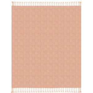 50" X 60" Orange Woven Cotton Throw Blanket with Fringe