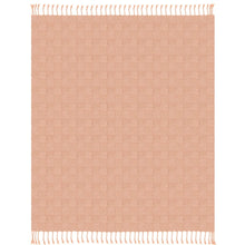 50" X 60" Orange Woven Cotton Throw Blanket with Fringe