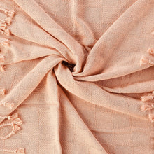 50" X 60" Orange Woven Cotton Throw Blanket with Fringe