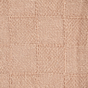 50" X 60" Orange Woven Cotton Throw Blanket with Fringe