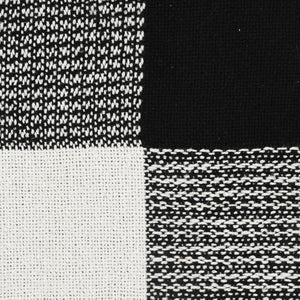 50" X 60" Blue and White Woven Cotton Checkered Throw Blanket with Fringe
