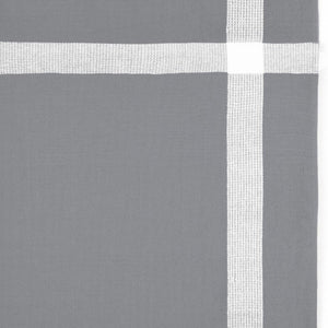 50" X 60" Blue and White Woven Cotton Checkered Throw Blanket with Fringe