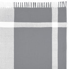 50" X 60" Blue and White Woven Cotton Checkered Throw Blanket with Fringe