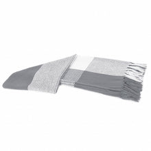 50" X 60" Blue and White Woven Cotton Checkered Throw Blanket with Fringe