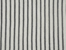 50" X 60" Gray and White Woven Cotton Striped Throw Blanket with Tassels