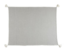 50" X 60" Gray and White Woven Cotton Striped Throw Blanket with Tassels