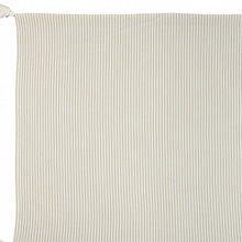 50" X 60" Gray and White Woven Cotton Striped Throw Blanket with Tassels