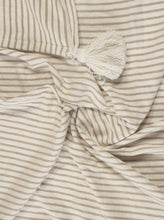 50" X 60" Gray and White Woven Cotton Striped Throw Blanket with Tassels