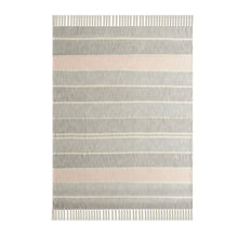 50" X 60" Gray Woven Cotton Striped Throw Blanket with Tassels