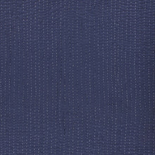 60" X 50" Blue Kantha Cotton Throw Blanket with Embroidery