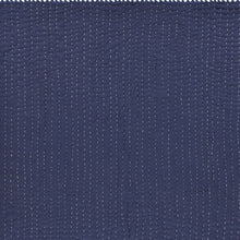 60" X 50" Blue Kantha Cotton Throw Blanket with Embroidery