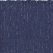 60" X 50" Blue Kantha Cotton Throw Blanket with Embroidery