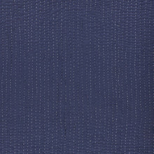 60" X 50" Blue Kantha Cotton Throw Blanket with Embroidery