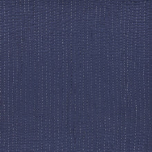 60" X 50" Blue Kantha Cotton Throw Blanket with Embroidery