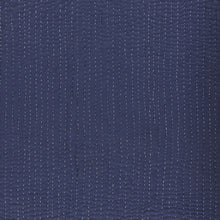 60" X 50" Blue Kantha Cotton Throw Blanket with Embroidery