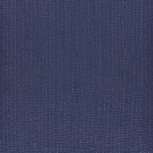 60" X 50" Blue Kantha Cotton Throw Blanket with Embroidery