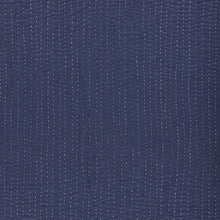 60" X 50" Blue Kantha Cotton Throw Blanket with Embroidery