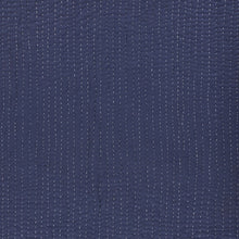 60" X 50" Blue Kantha Cotton Throw Blanket with Embroidery
