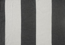 50" X 60" Gray and White Woven Cotton Striped Throw Blanket with Tassels