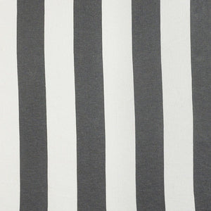 50" X 60" Gray and White Woven Cotton Striped Throw Blanket with Tassels
