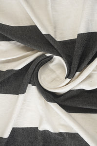 50" X 60" Blue and White Cotton Woven Striped Throw Blanket with Tassels