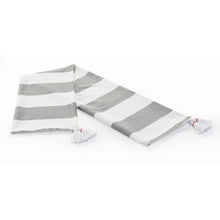 50" X 60" Blue and White Cotton Woven Striped Throw Blanket with Tassels