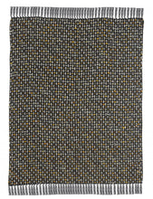 50" X 60" Black And Gold Geometric Cotton Woven Throw Blanket with Tassels