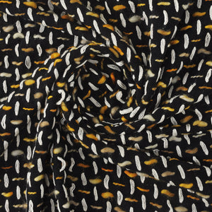 Black and Gold Woven Cotton Geometric Throw Blanket