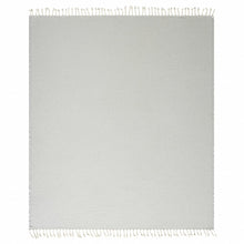 50" X 60" Blue and White Woven Cotton Geometric Throw Blanket with Fringe