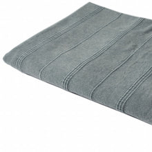 Beige Woven Cotton Striped Throw Blanket