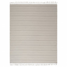 Green Woven Cotton Striped Throw Blanket