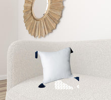 20" X 20" Gray And Beige 100% Cotton Zippered Pillow