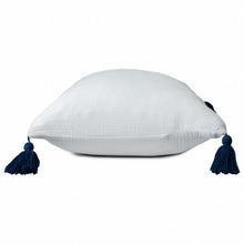 20" X 20" Gray And Beige 100% Cotton Zippered Pillow