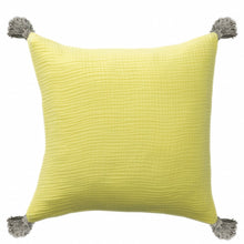 20" X 20" White And Blue 100% Cotton Zippered Pillow