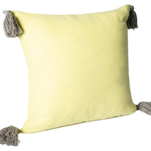 20" X 20" White And Blue 100% Cotton Zippered Pillow